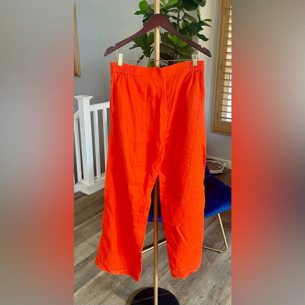 COS WIDE-LEG TAILORED LINEN TROUSERS WOMEN’S SIZE 10